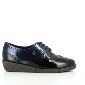 24 Hrs 23026 Black & Navy Oxford Shoes