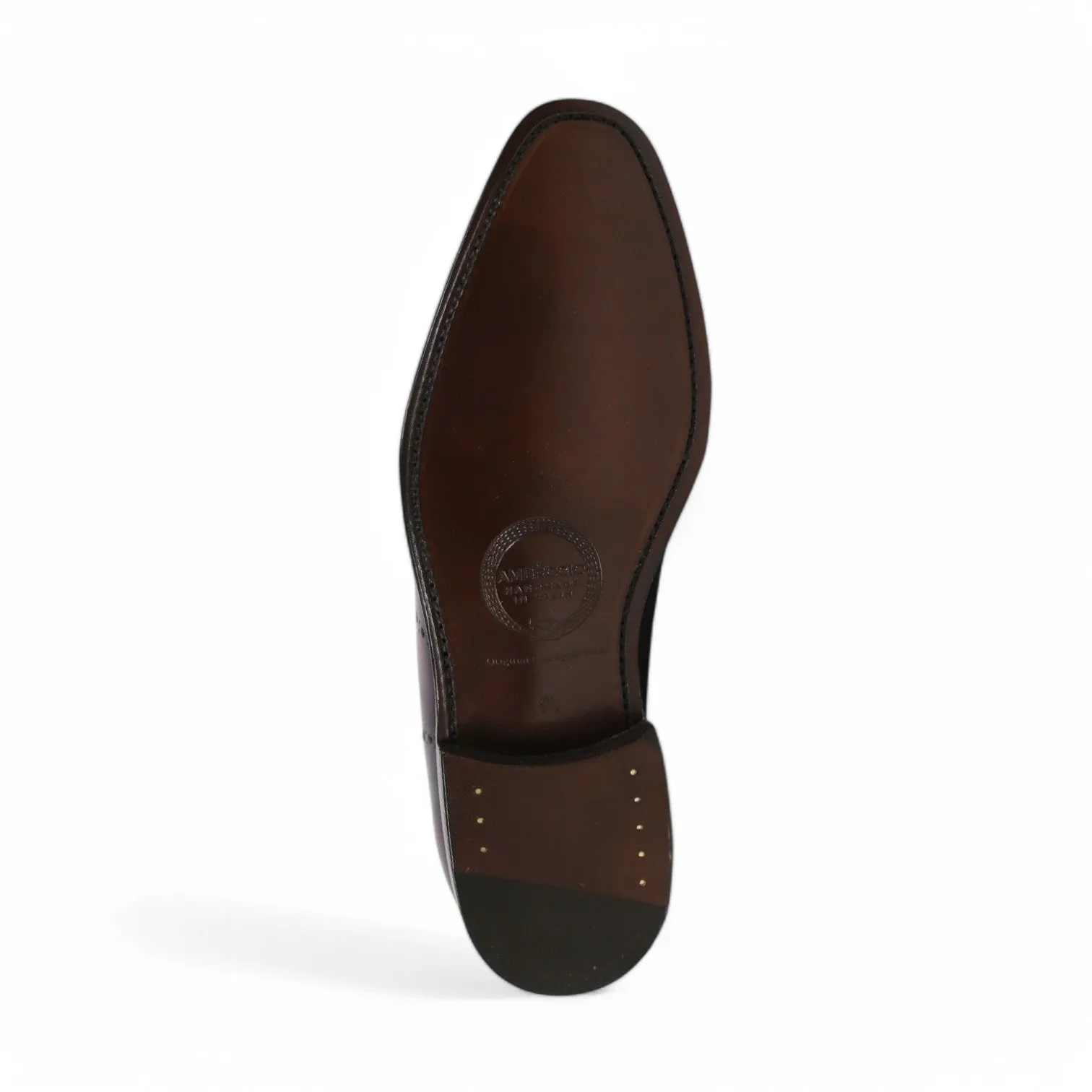 Ambrogio Men's Handmade Custom Made Shoes Purple & Teal Cygnus Cezzane Patina Leather Wholecut Oxfords (AMB1645)