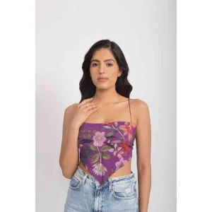 AROOP SHOP INDIA Purple Vanessa Napkin Crop Top