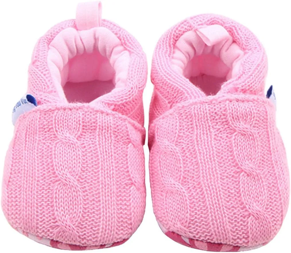 Baby Girls Loafers Knitted Crib Shoes