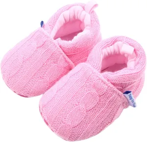Baby Girls Loafers Knitted Crib Shoes