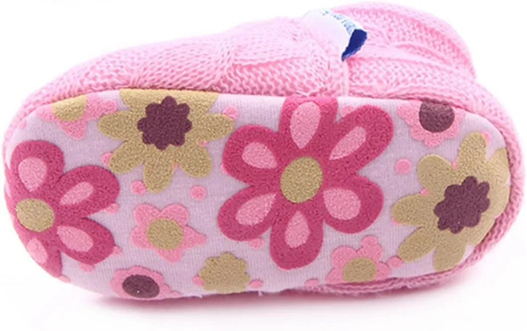 Baby Girls Loafers Knitted Crib Shoes