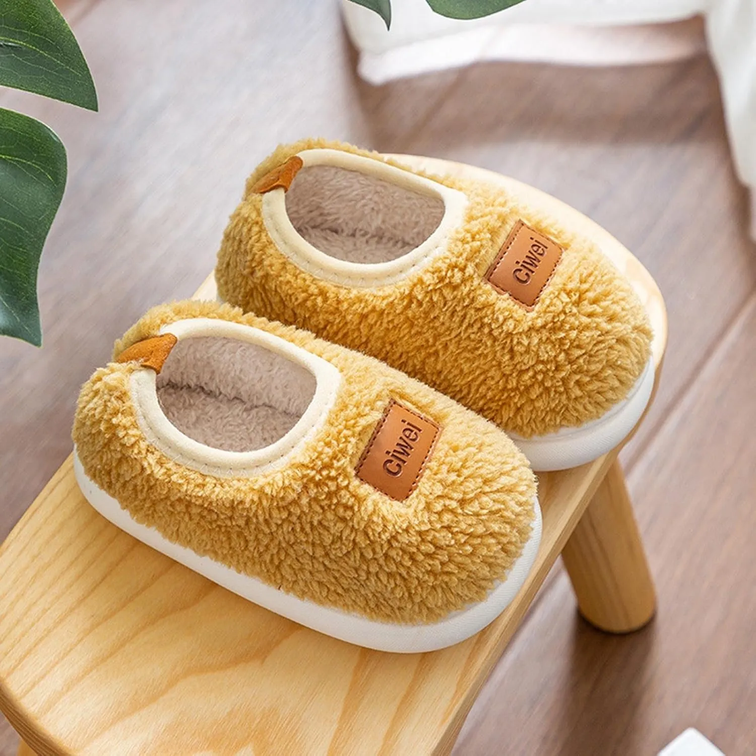 Baby House Slipper Winter Indoor Shoes Fuzzy Non Slip Bedroom Slipper Toddler Grip Slippers Baby Walking Shoes