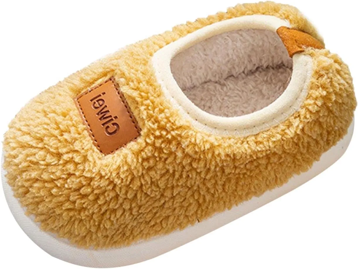 Baby House Slipper Winter Indoor Shoes Fuzzy Non Slip Bedroom Slipper Toddler Grip Slippers Baby Walking Shoes