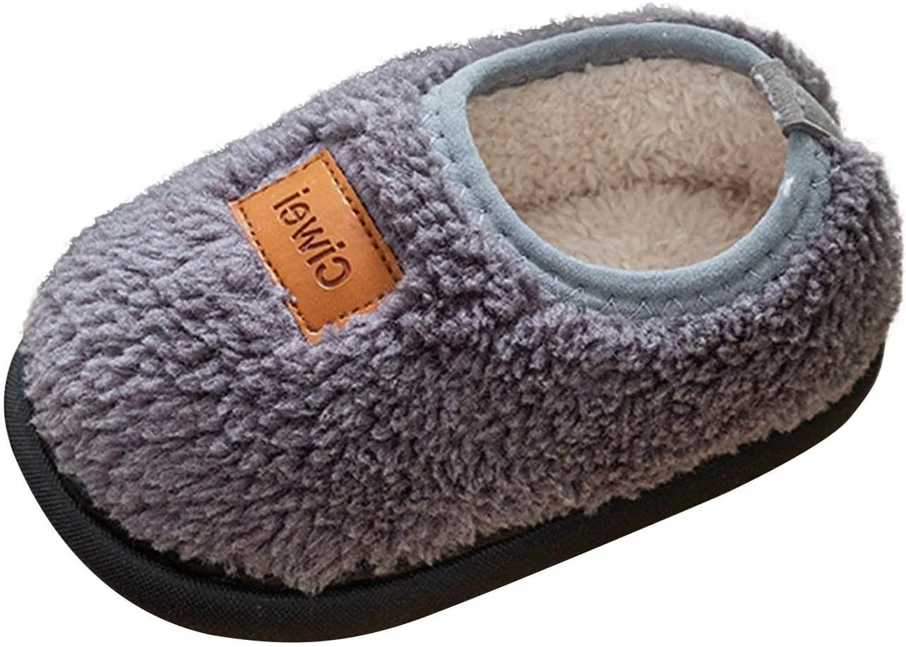Baby House Slipper Winter Indoor Shoes Fuzzy Non Slip Bedroom Slipper Toddler Grip Slippers Baby Walking Shoes