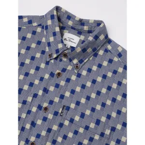 Ben Sherman Overshirt: Gingham - Denim Blue