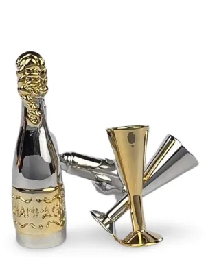 DCLIC Champagne & Glasses Cufflink