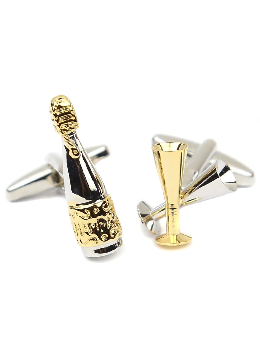 DCLIC Champagne & Glasses Cufflink