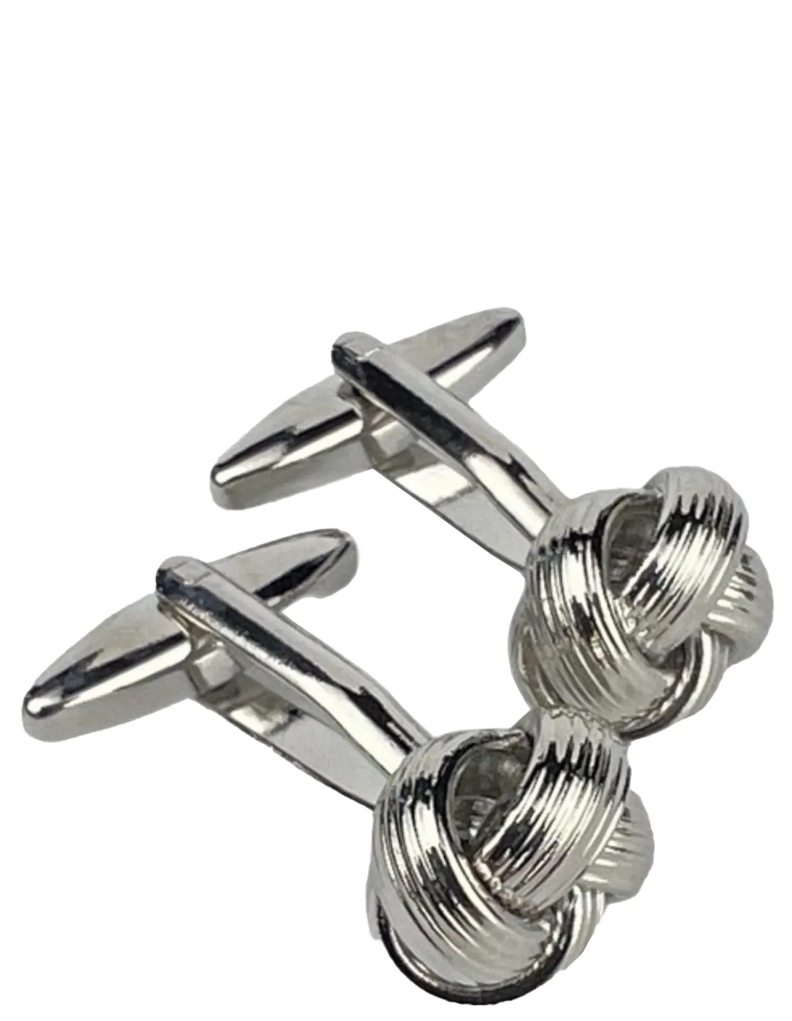 DCLIC Metal Ribbon Knot Cufflink - Silver