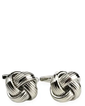 DCLIC Metal Ribbon Knot Cufflink - Silver