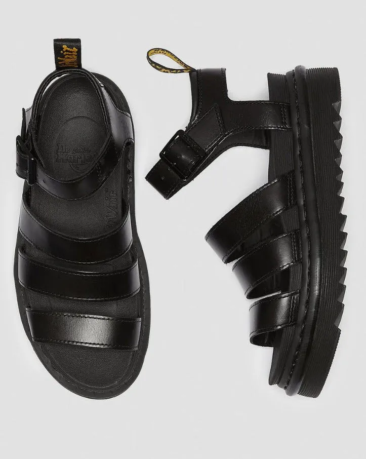 Dr Martens Blaire Brando Leather Strap Sandal Black 24191001