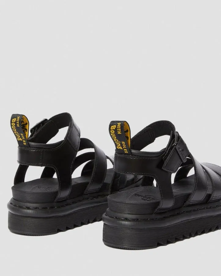 Dr Martens Blaire Brando Leather Strap Sandal Black 24191001