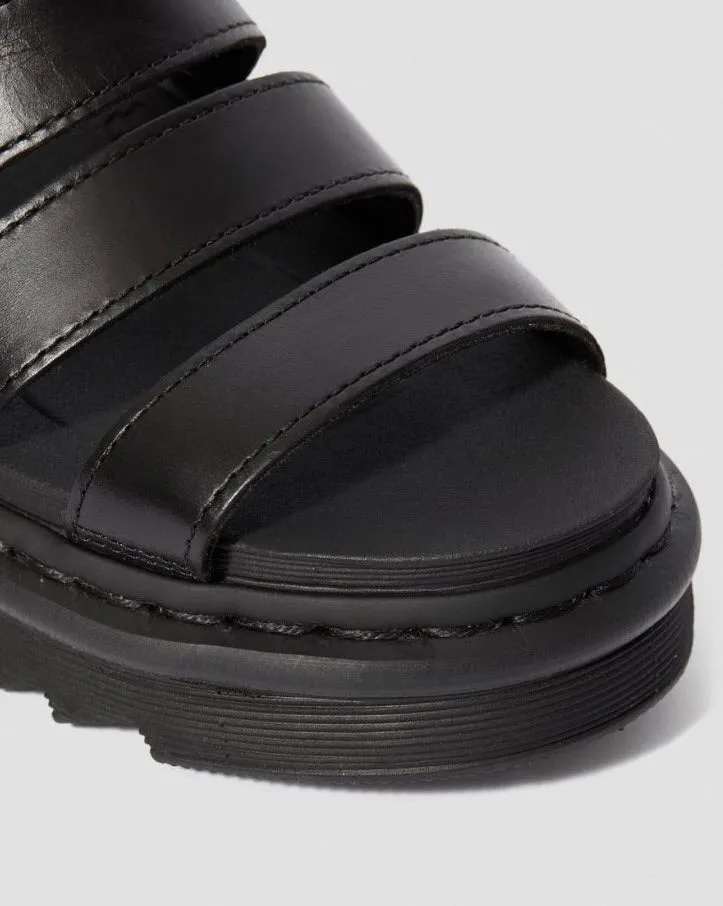 Dr Martens Blaire Brando Leather Strap Sandal Black 24191001