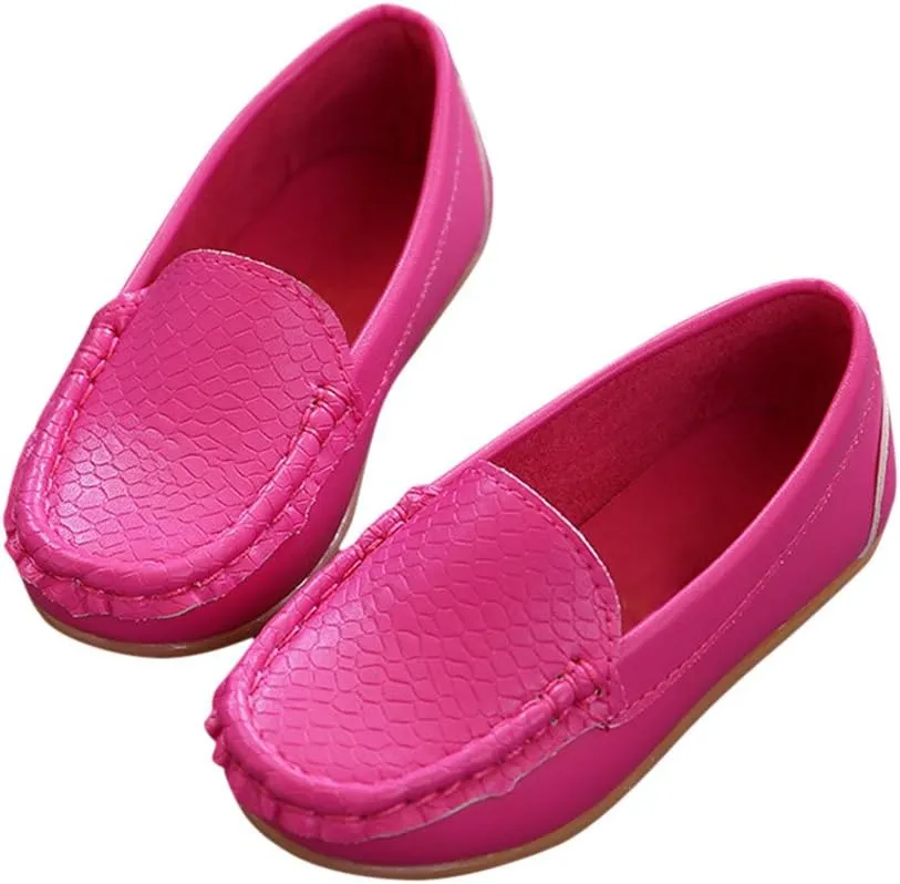 Evelin LEE Toddler Kid Boys Girls Soft Casual Loafers Slip-On Boat-Dress Shoes/Sneakers