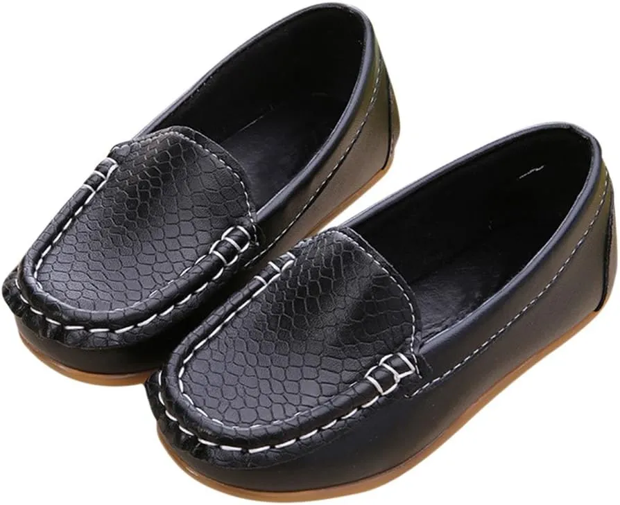 Evelin LEE Toddler Kid Boys Girls Soft Casual Loafers Slip-On Boat-Dress Shoes/Sneakers