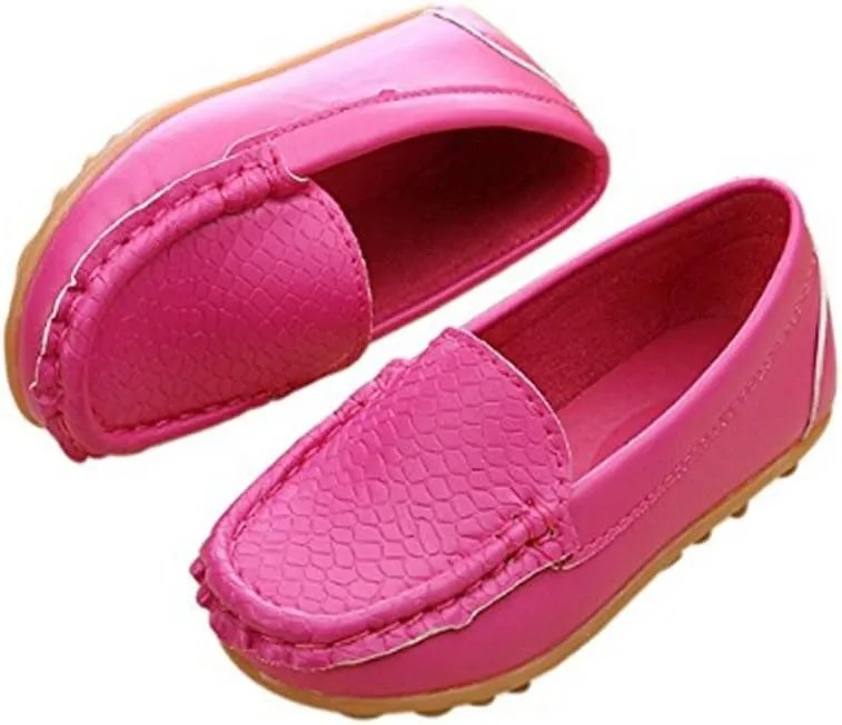 Evelin LEE Toddler Kid Boys Girls Soft Casual Loafers Slip-On Boat-Dress Shoes/Sneakers