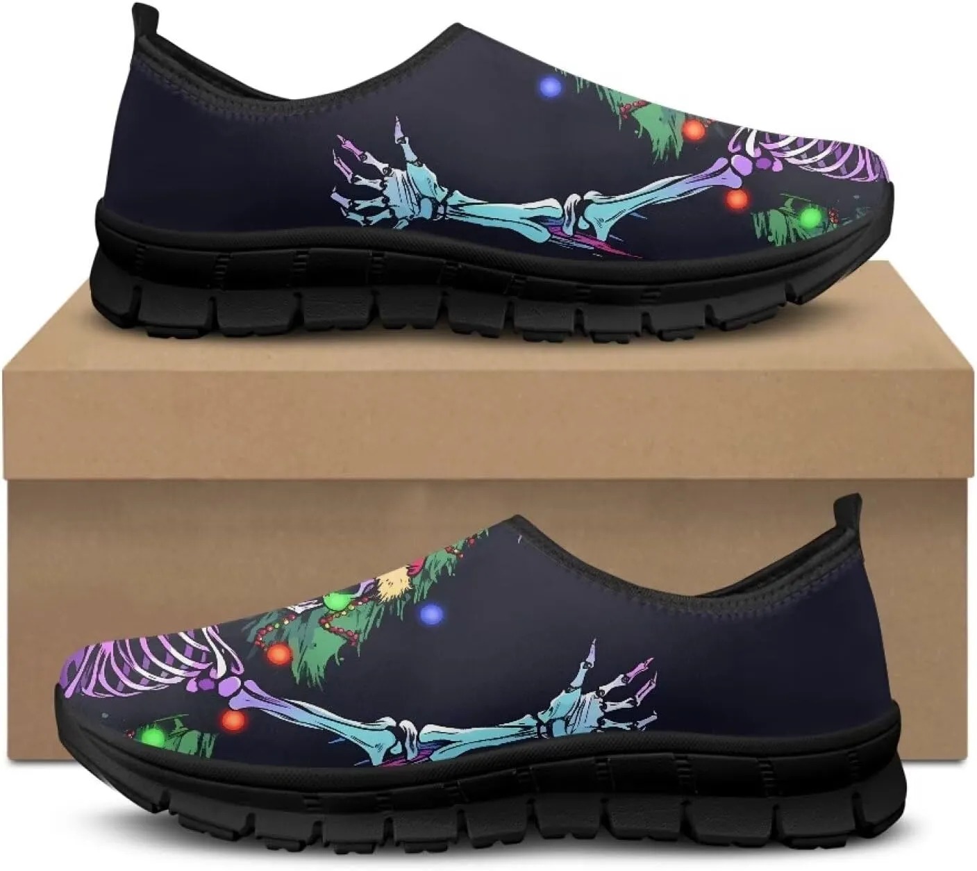 Fashion Sneaker Soft Casual Everyday Shoes Men Lightweight Breathable Tennis Loafers for Camping US 5-14 Black Sole