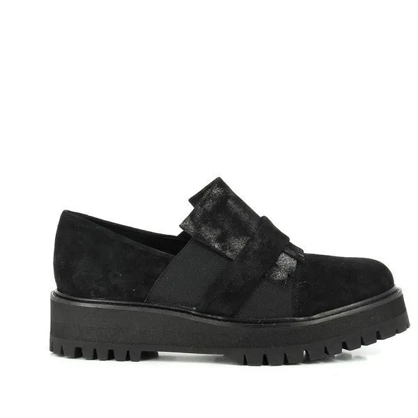Felmini A378 Black Slip-On Moccasins
