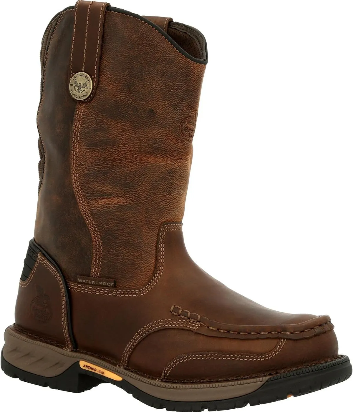 Georgia Boot Athens 360 Steel Toe Waterproof Pull-on Work Boot Size 12(W)