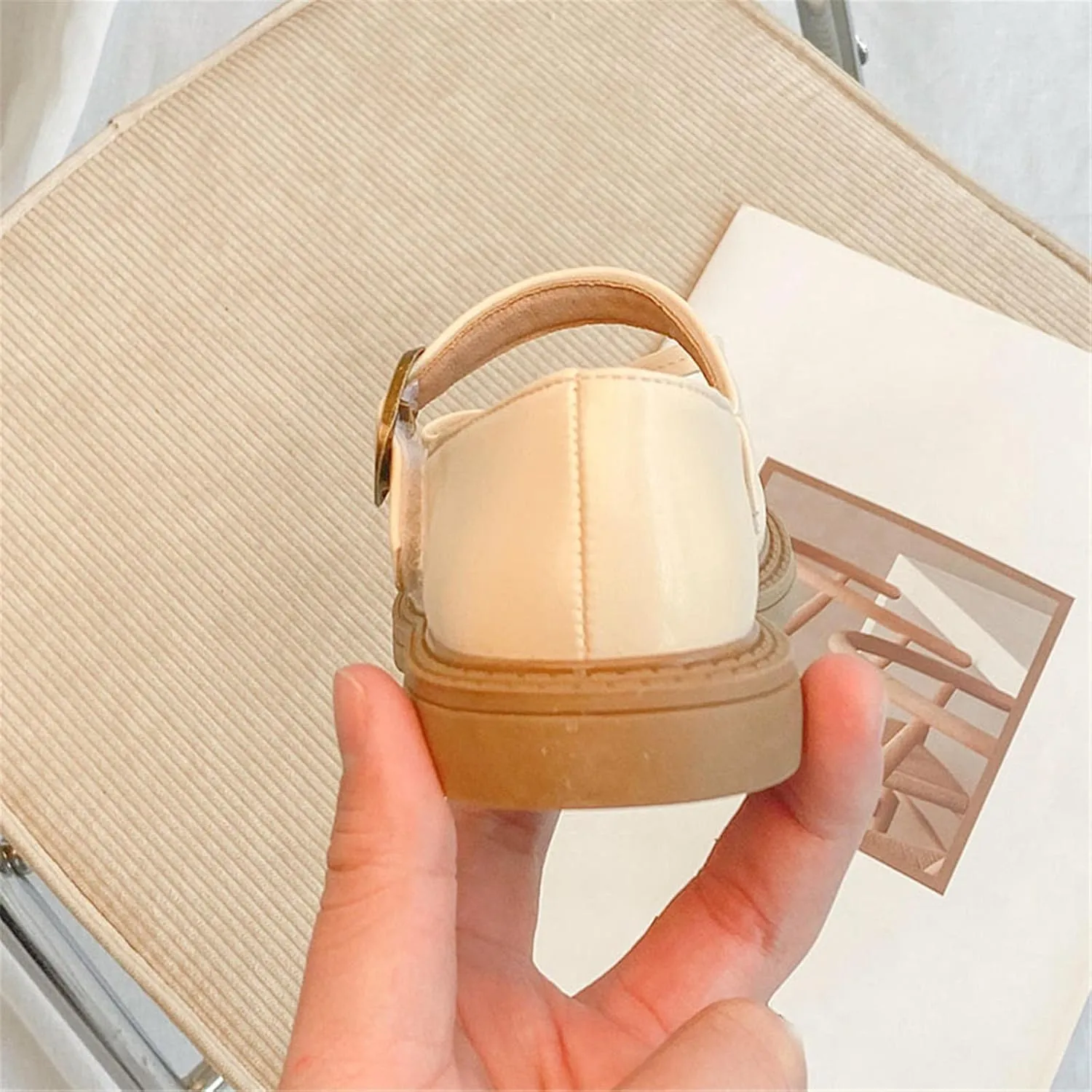 Girls Leather Bow Design Soft Round Toe Princess Dress Flat Shoes(Toddler/Little Kid/Big Kids) Toddler Walking