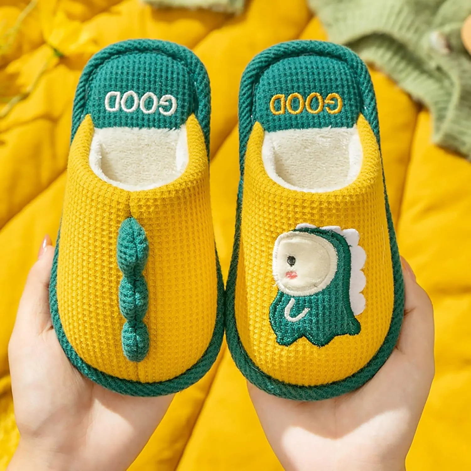Glitter Moccasins Women Kids Shoes House Slippers Bedroom Slippers Dinosaur Cotton Toddler Girl Slippers Size 12