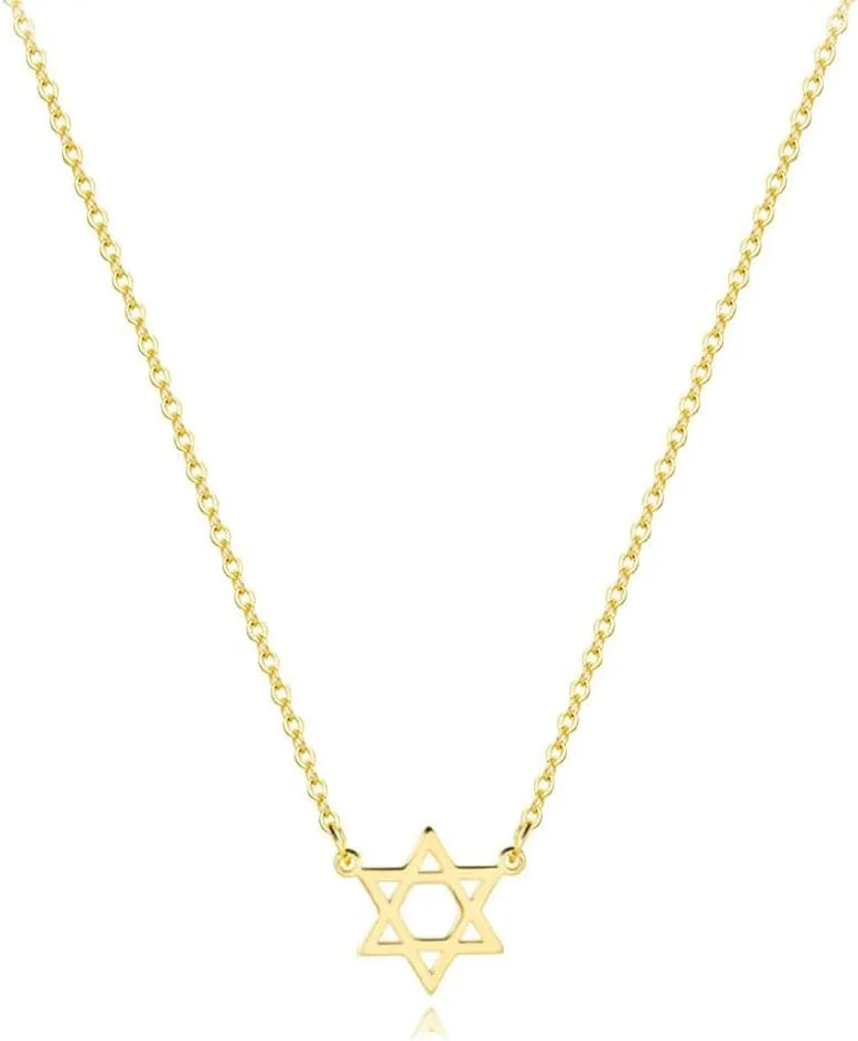 Gold Choker Necklace for Women Star of David Necklace Dainty Lucky Pendant Jewelry
