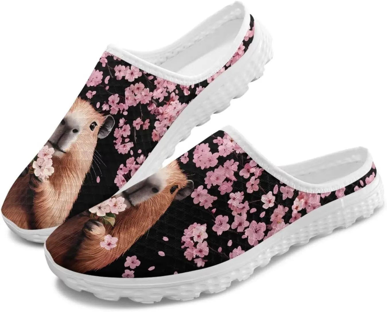 Half-Shoe Slippers Casual Sports Shoes Slip-On Walking Mules with Indoor Outdoor Anti-Skid Sole for Women