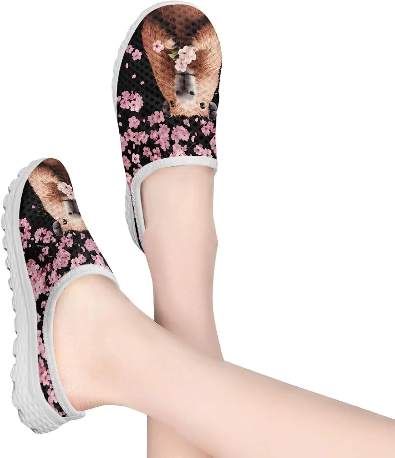 Half-Shoe Slippers Casual Sports Shoes Slip-On Walking Mules with Indoor Outdoor Anti-Skid Sole for Women