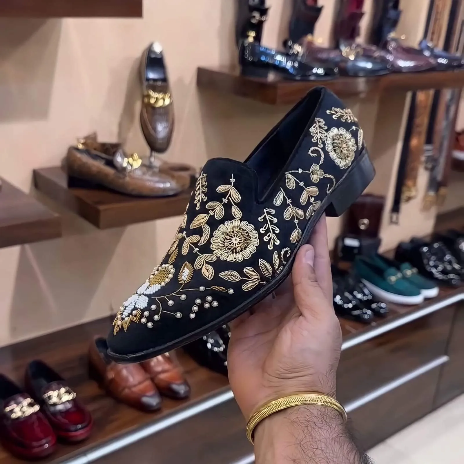 Hand-Embroidered Moccasins