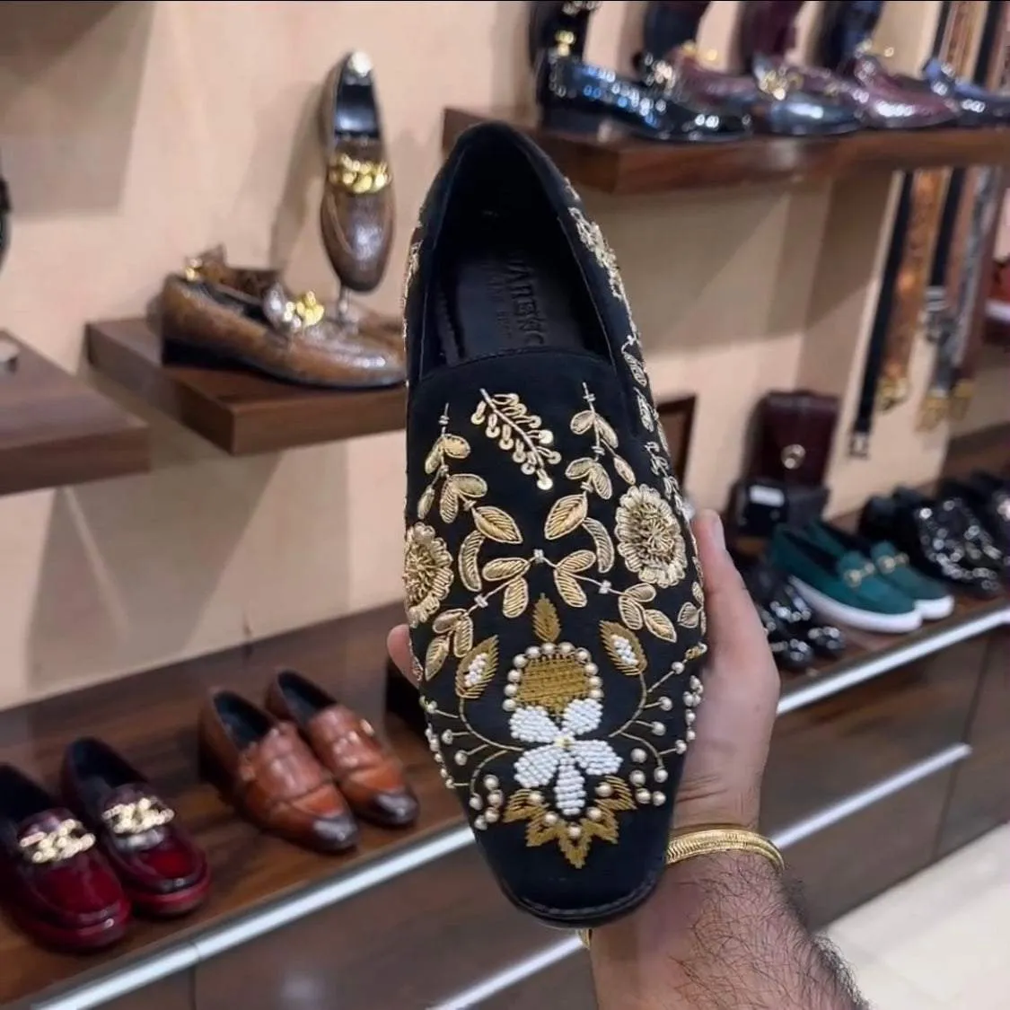 Hand-Embroidered Moccasins