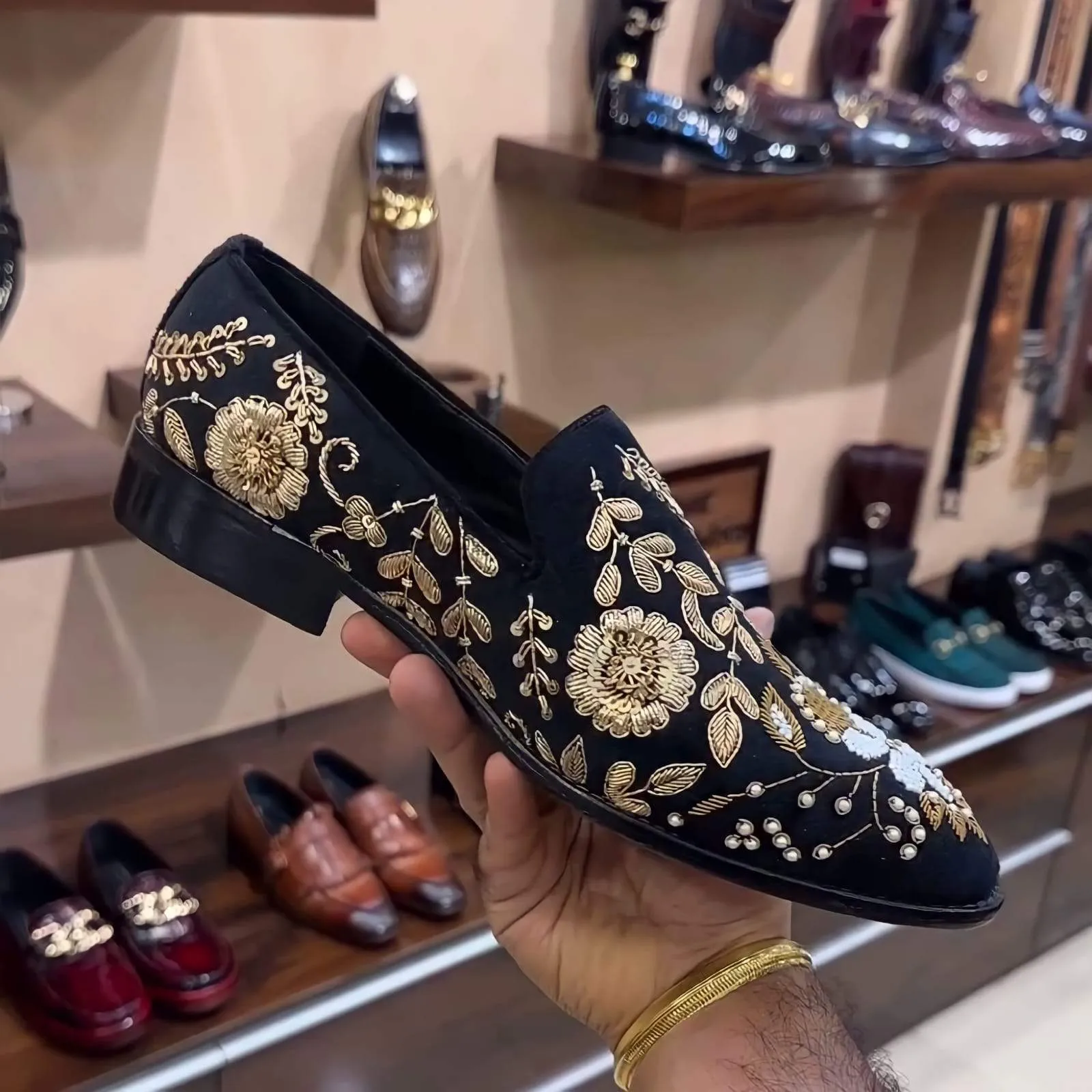 Hand-Embroidered Moccasins
