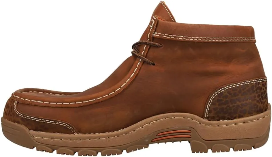 Justin Original Workboots Mens Crafton Waterproof Moc Toe Work Safety Shoes Casual - Brown