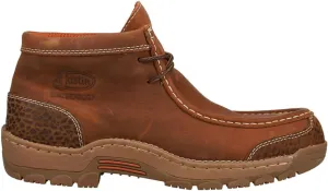 Justin Original Workboots Mens Crafton Waterproof Moc Toe Work Safety Shoes Casual - Brown