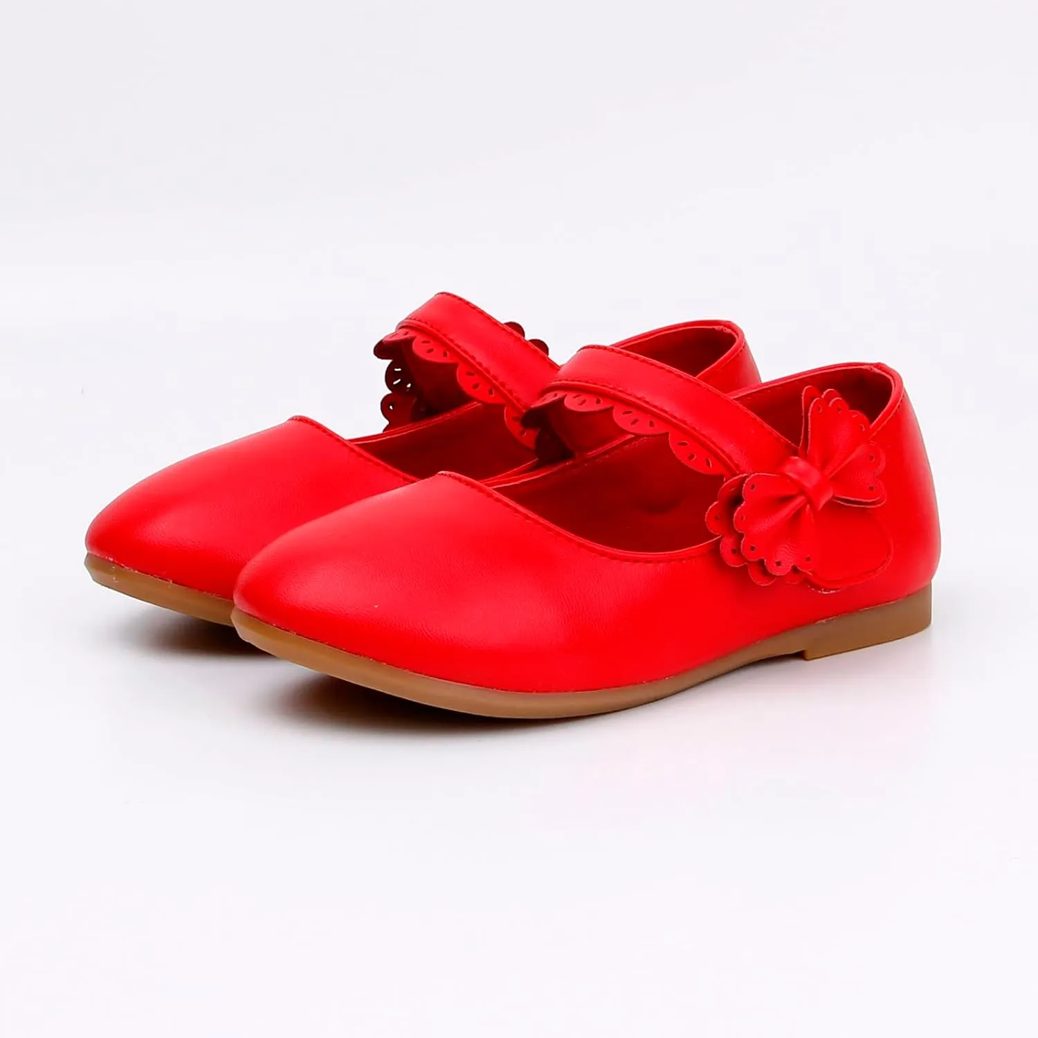 Kids Mary Jane Shoes Toddler Girls Anti-Slip Rubber Soft Sole Closed Toe Flat Princess Wedding Dress Shoes