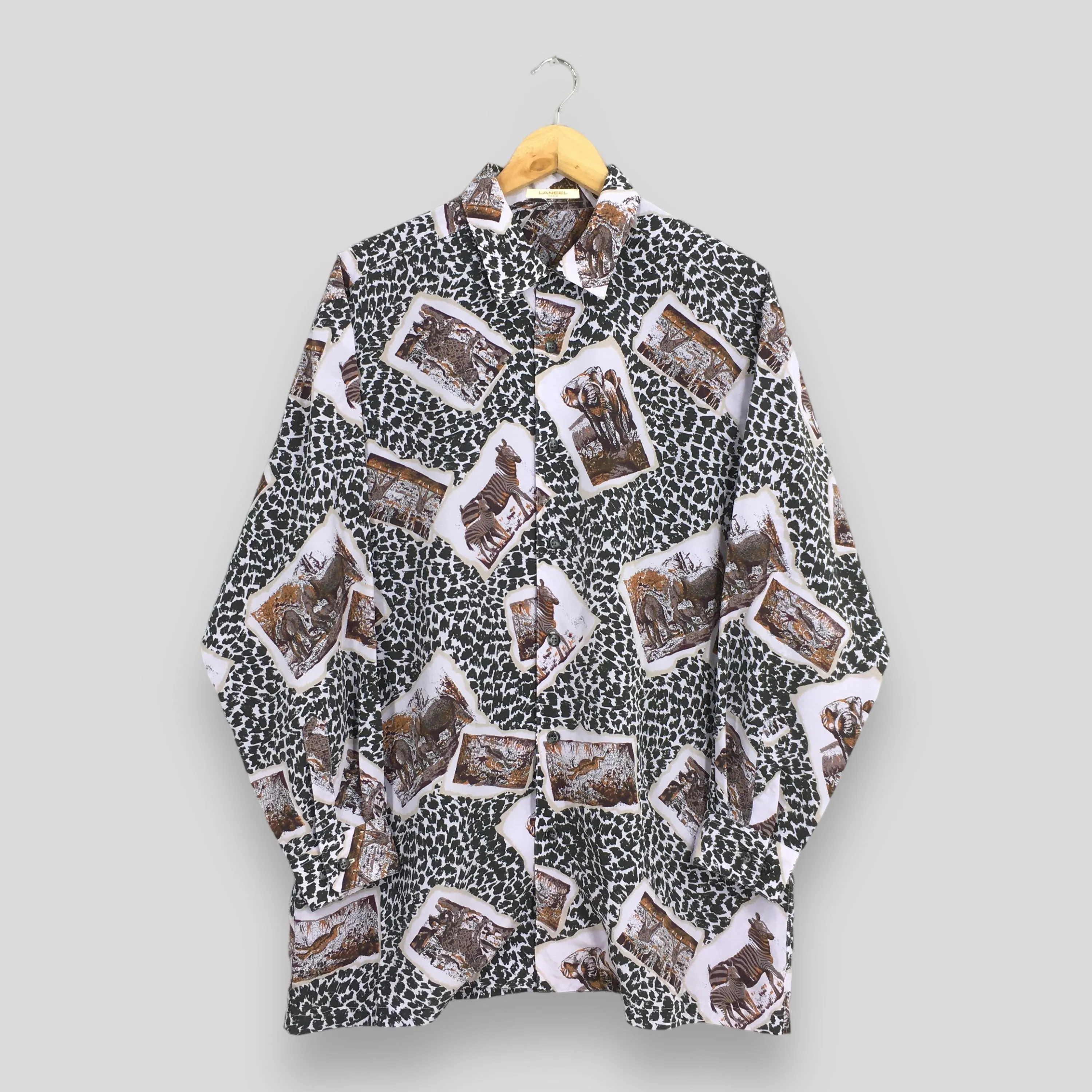 Lancel Paris Animal Prints Shirt Large
