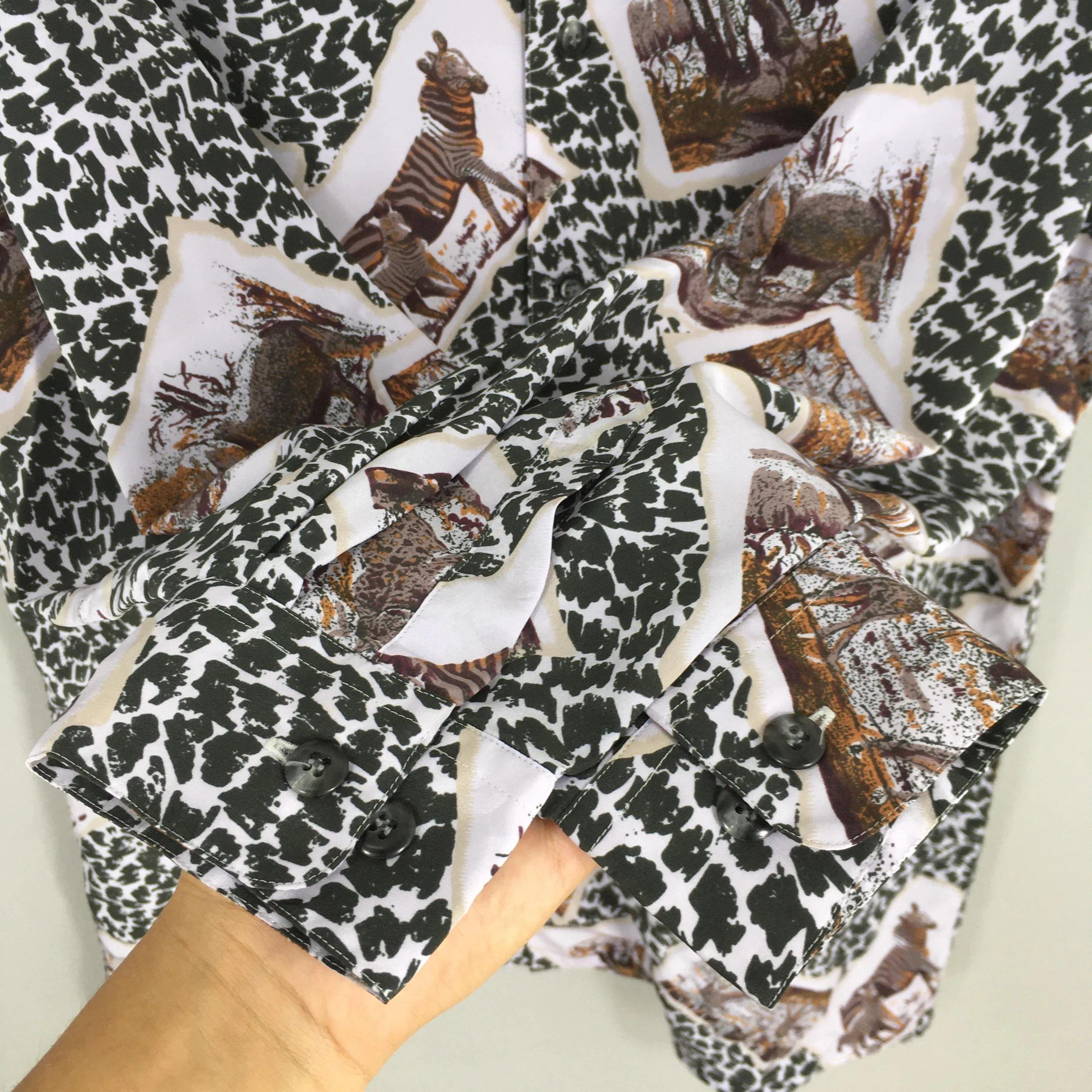Lancel Paris Animal Prints Shirt Large