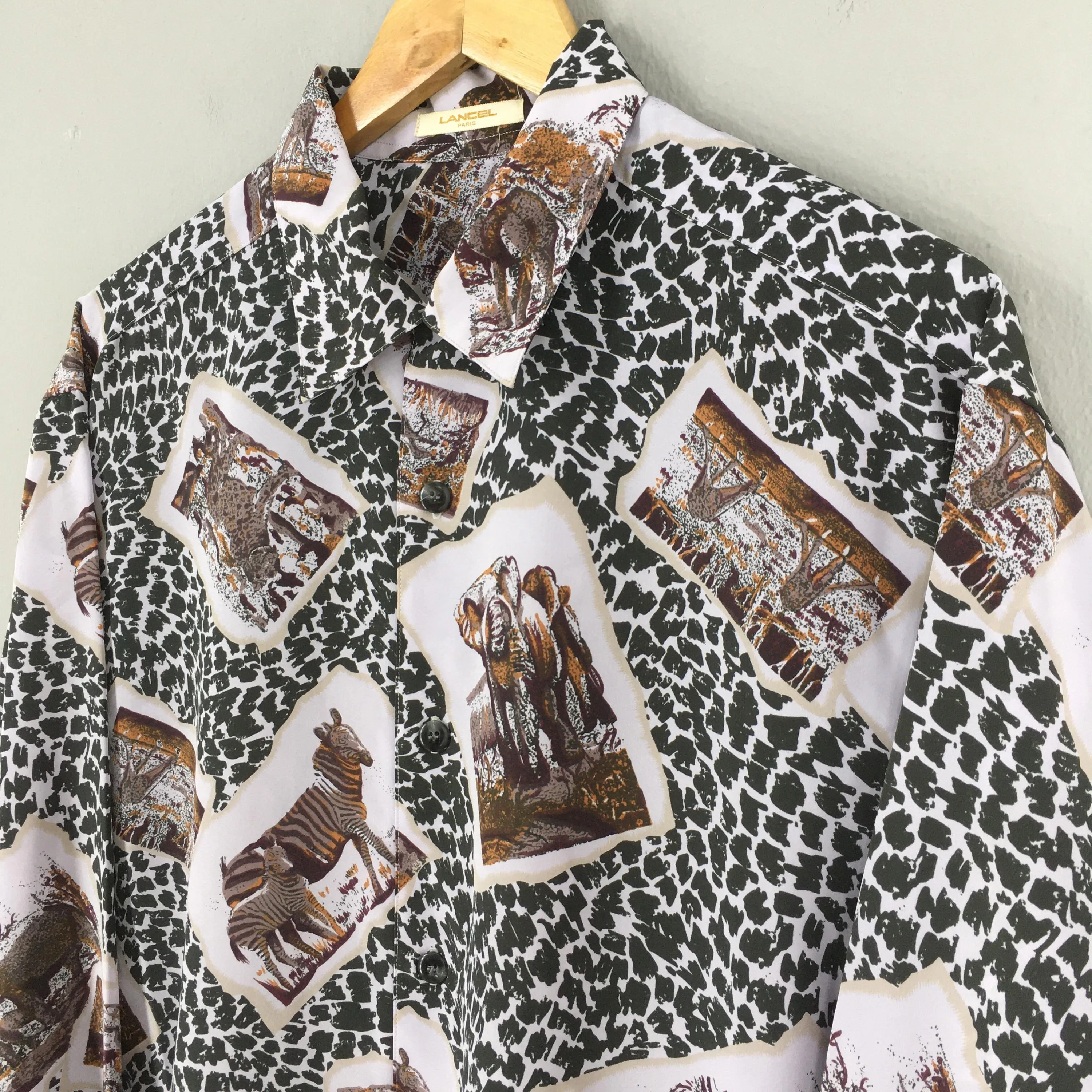 Lancel Paris Animal Prints Shirt Large