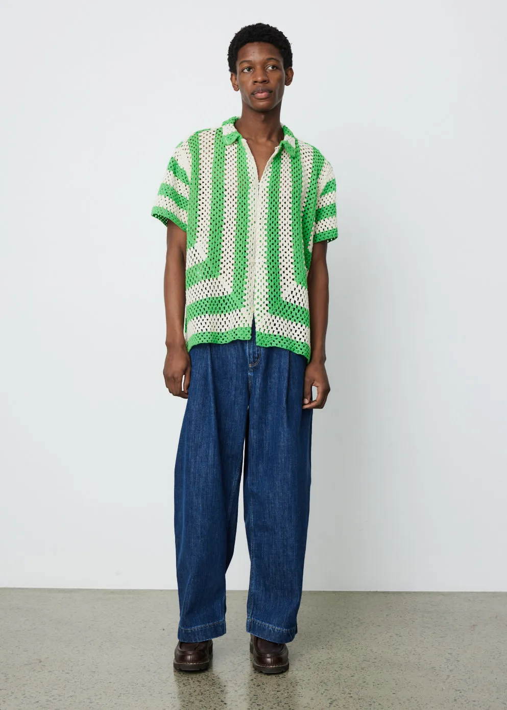 Lime Crochet Shirt