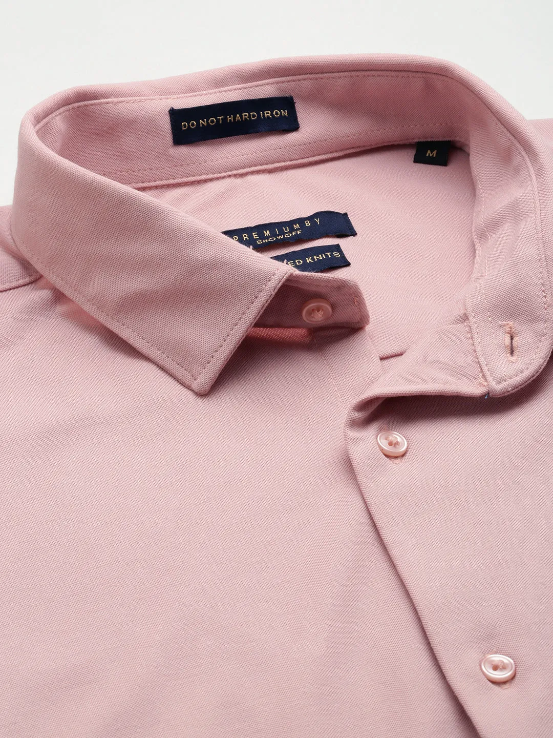 Men Pink Casual Cotton Shirt