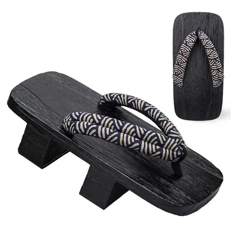Men Two Teeth Geta Wooden Sandals 【Japanese Wave】