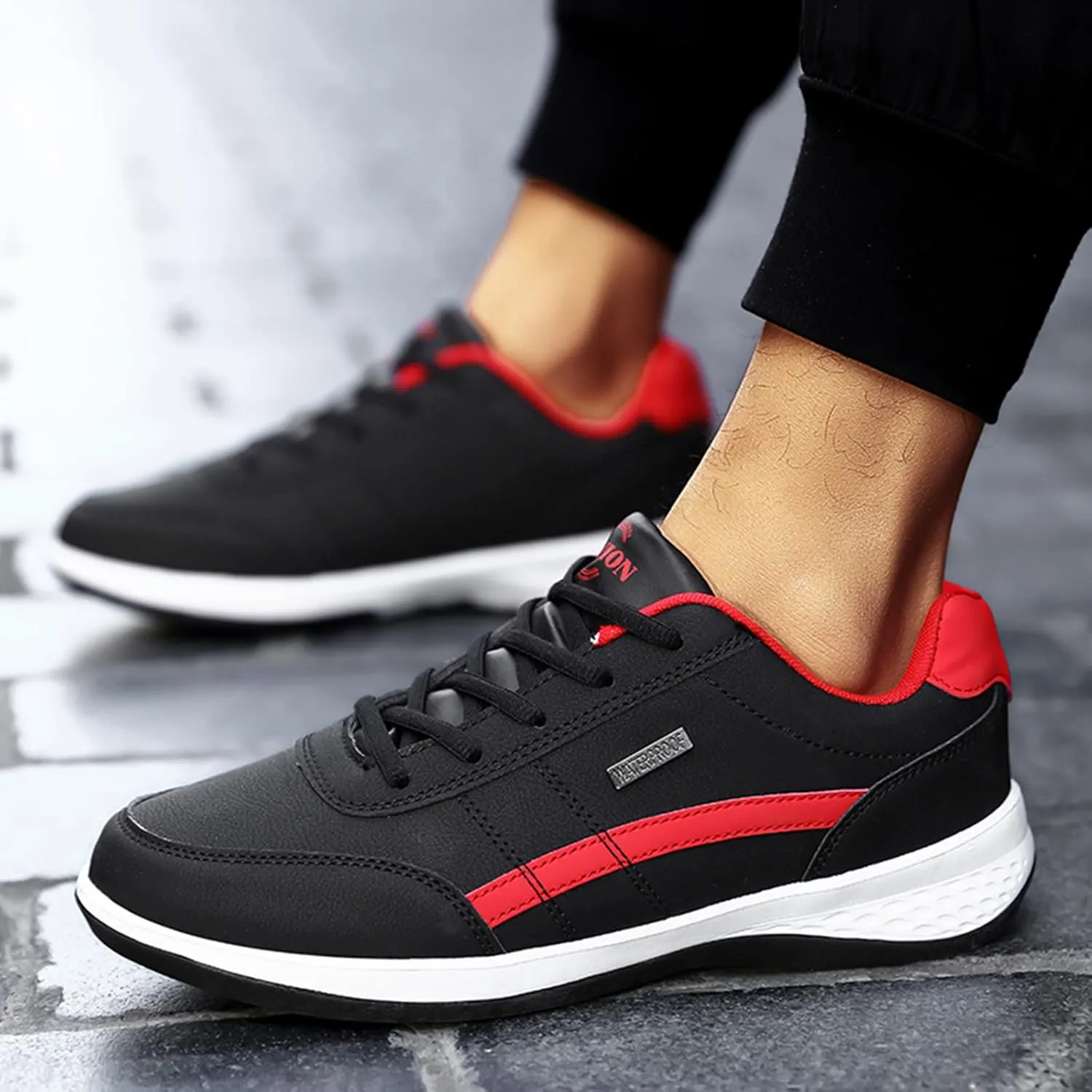 Men's Arch Support Insole Shoes Lightweight Breathable Walking Shoe Gym Tennis Outdoor Non Slip Jogging Sneakers