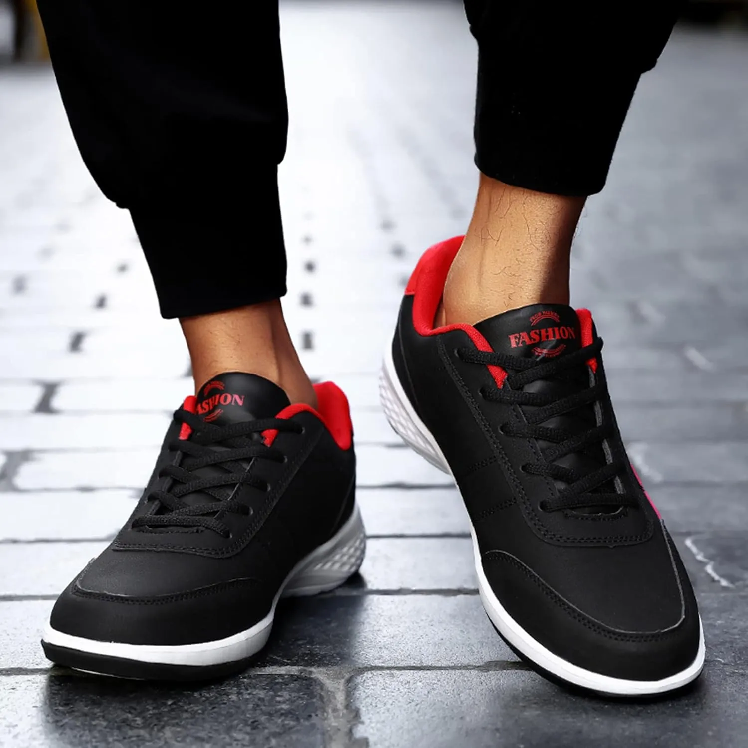 Men's Arch Support Insole Shoes Lightweight Breathable Walking Shoe Gym Tennis Outdoor Non Slip Jogging Sneakers