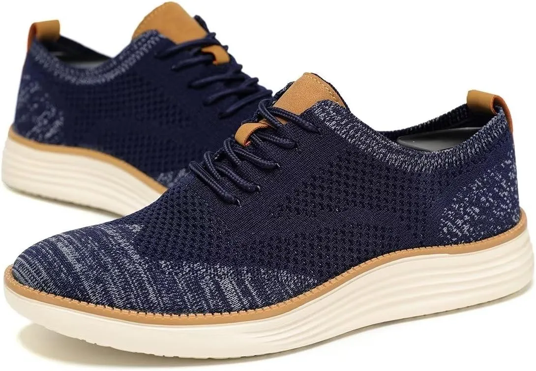 Mens Casual Dress Shoes Fashion Walking Sneakers Mesh Business Oxfords Work Lightweight Soft Sole Zapatos