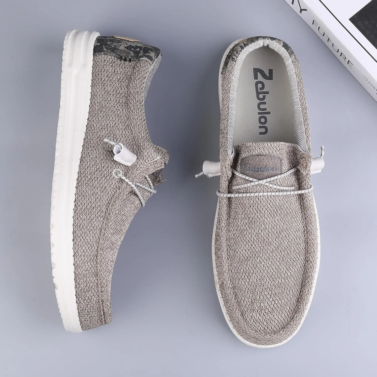 Men's Slip On Loafers Shoes Comfortable Casual Soft Sole Walking Shoes Light-Weight & Machine-Washable