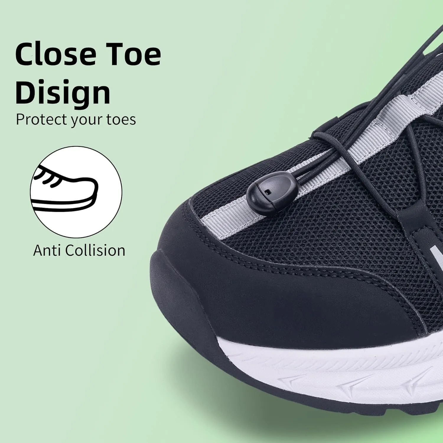 Mens Wide Hiking Sandal Summer Water Shoes Outdoor Athletic Recovery Sandals Closed Toe Walking Shoes US 8-13