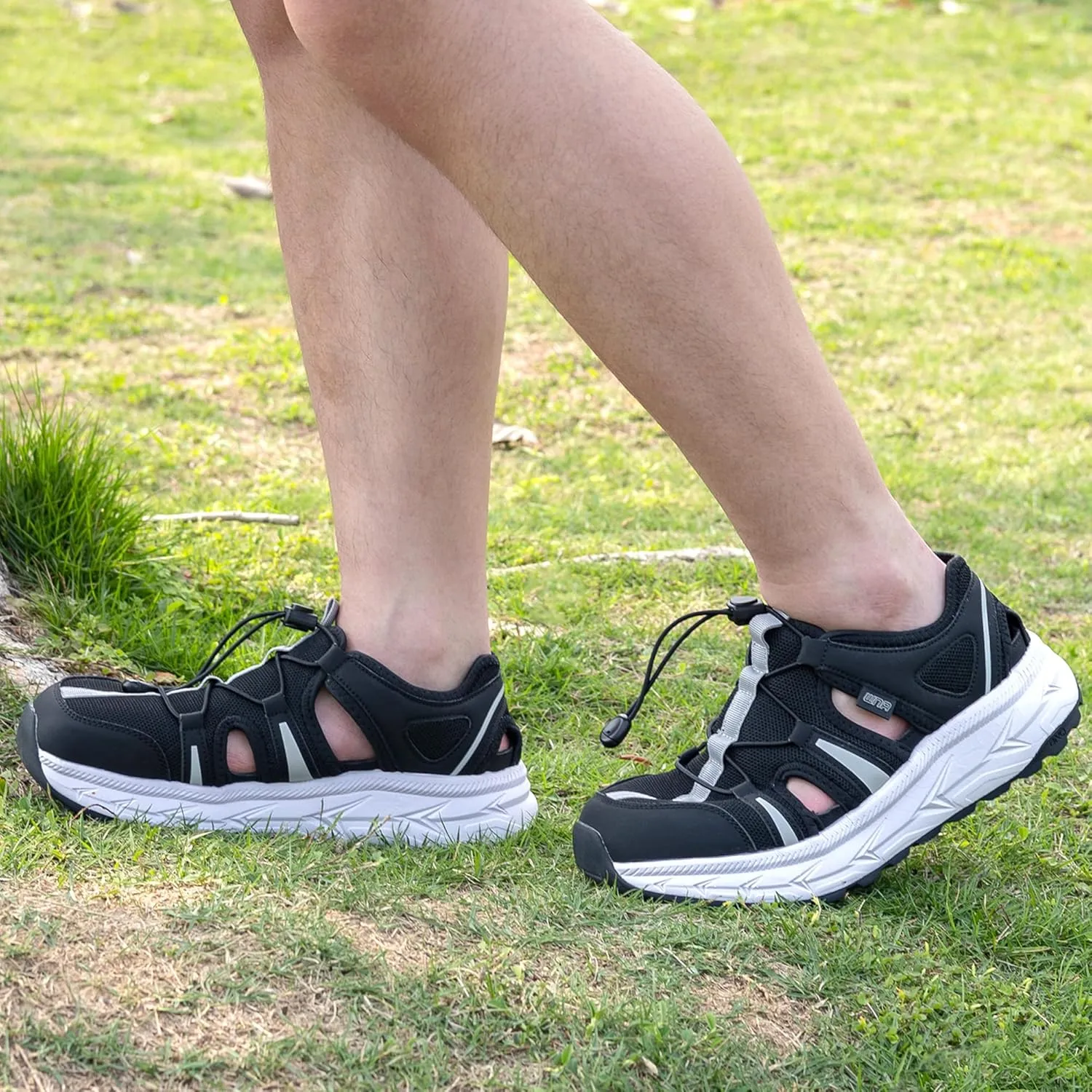 Mens Wide Hiking Sandal Summer Water Shoes Outdoor Athletic Recovery Sandals Closed Toe Walking Shoes US 8-13