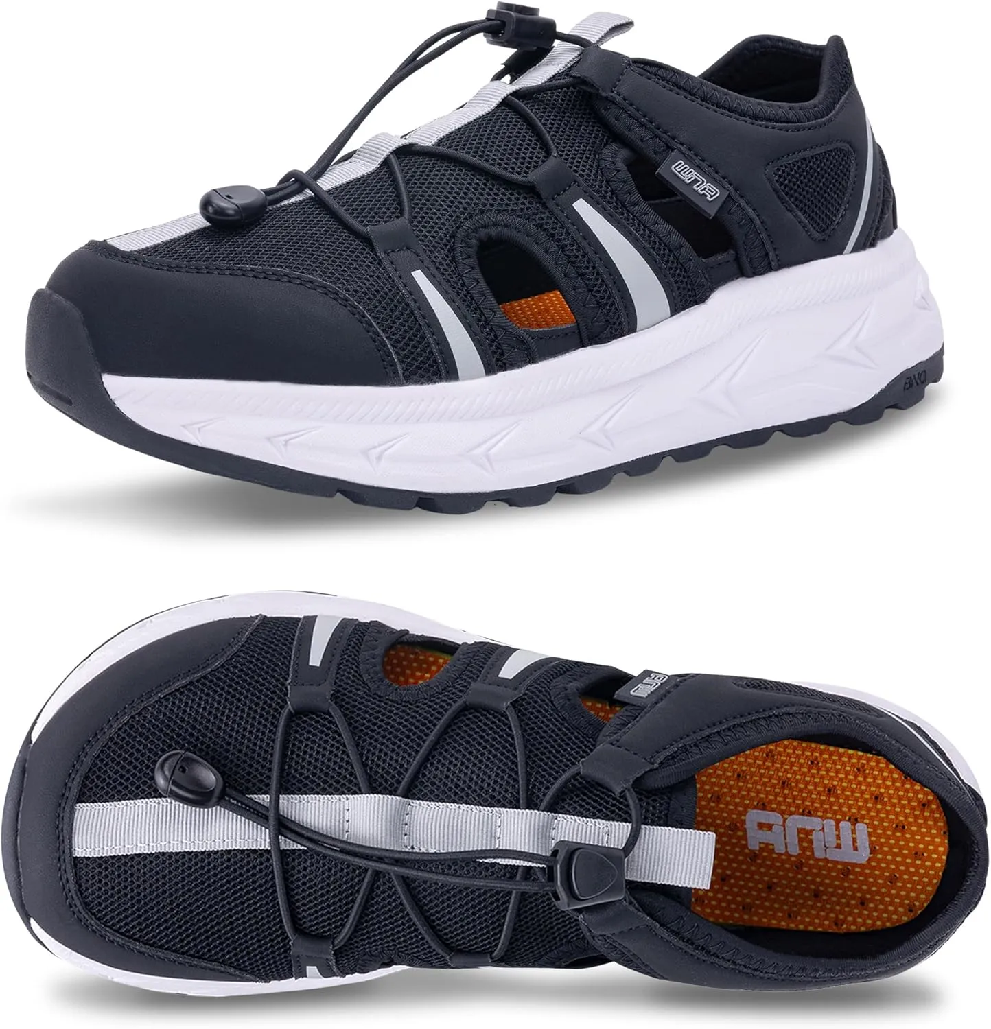 Mens Wide Hiking Sandal Summer Water Shoes Outdoor Athletic Recovery Sandals Closed Toe Walking Shoes US 8-13