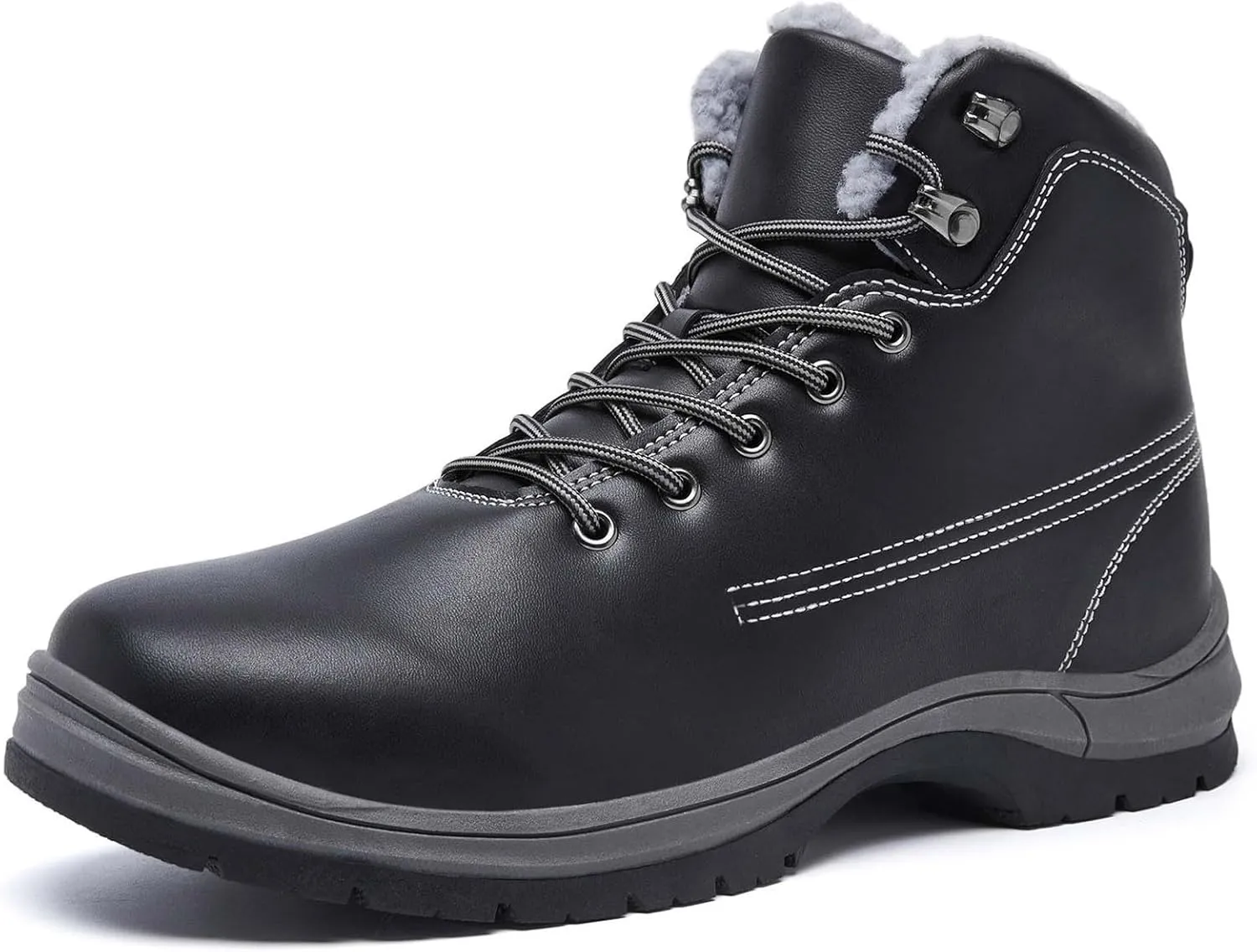 Mens Work Boots Soft Toe Hiking Sneakers Boot with Comfort Workout Shoes for Women Waterproof Work Botas Soft Toe Non Slip Rubber Sole Hike Grounded Footwear