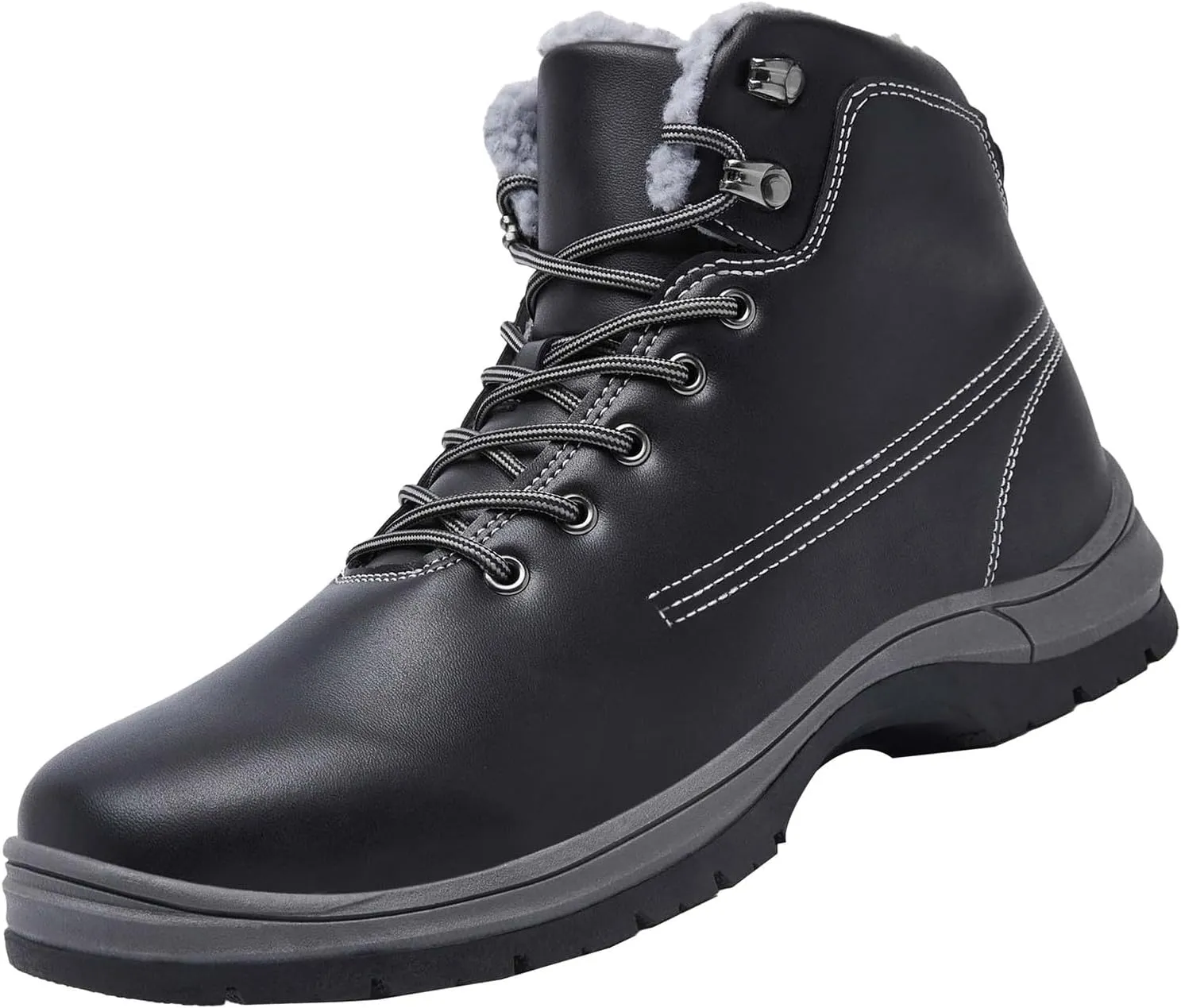 Mens Work Boots Soft Toe Hiking Sneakers Boot with Comfort Workout Shoes for Women Waterproof Work Botas Soft Toe Non Slip Rubber Sole Hike Grounded Footwear