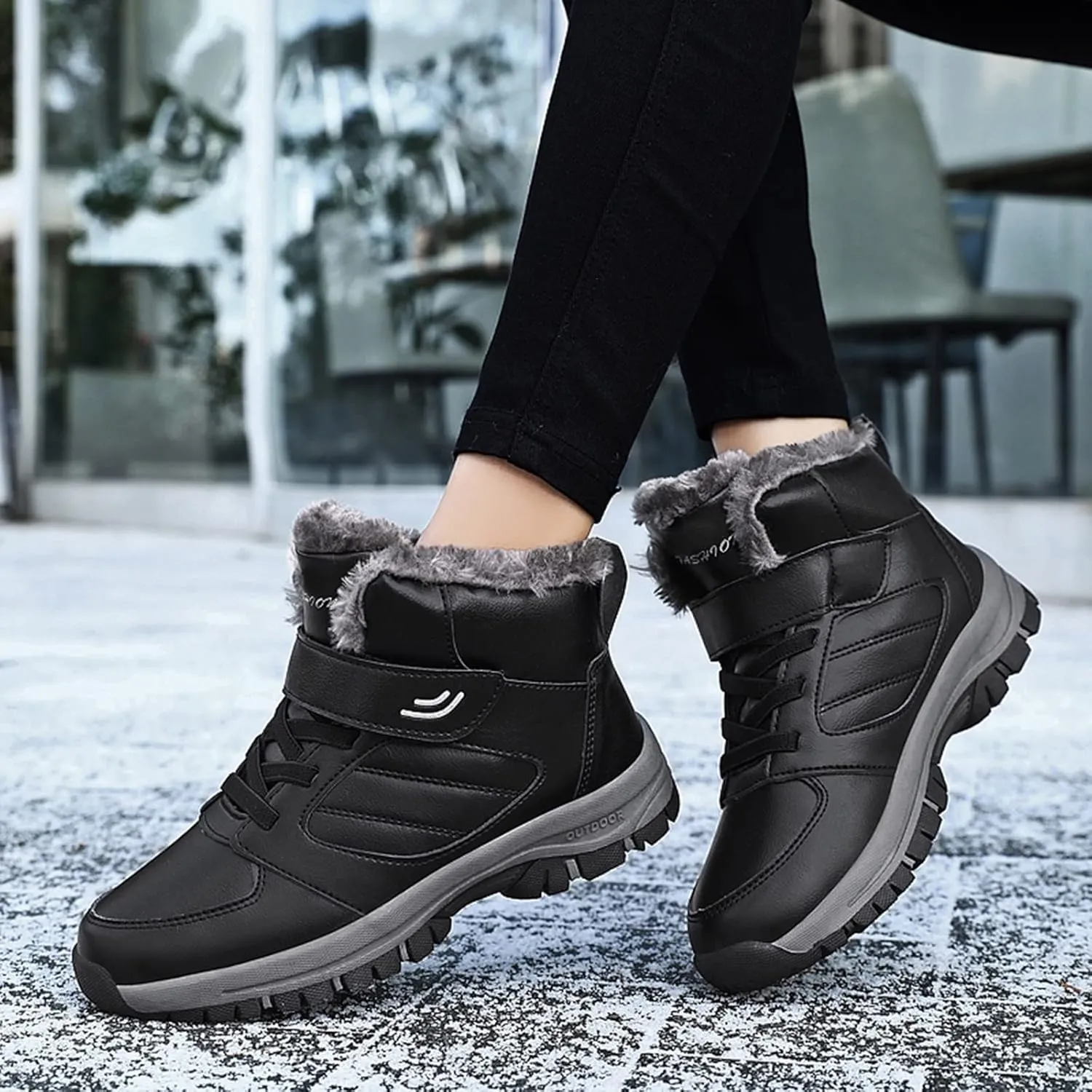 Men's Work Boots Soft Toe Hiking Sneakers Warm Booties Womens Safety Toe Shoes Soft Toe Wide Outdoor Shoes Slip on Loafers Hike Grounded Footwear